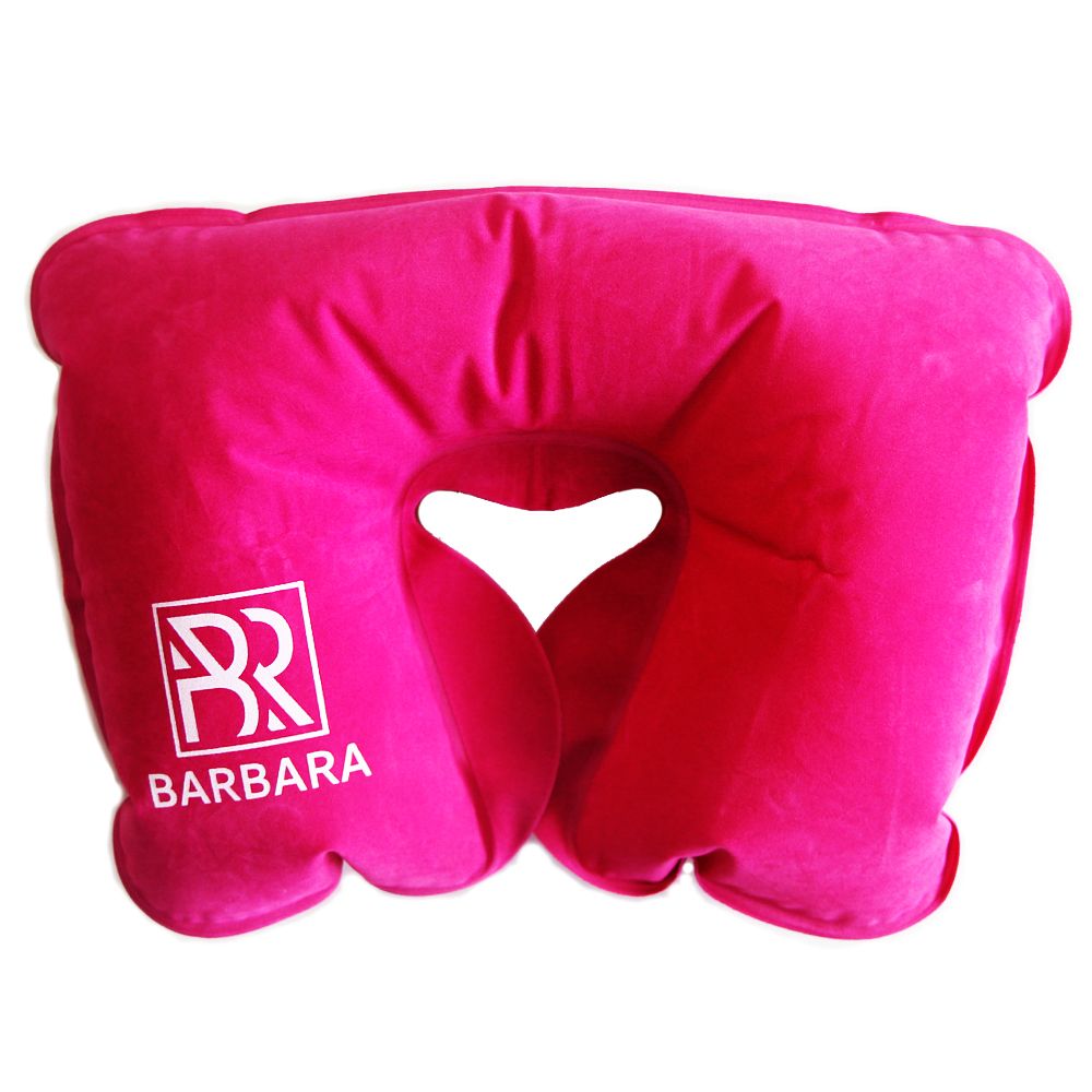 Подушка надувная -- /розовая/